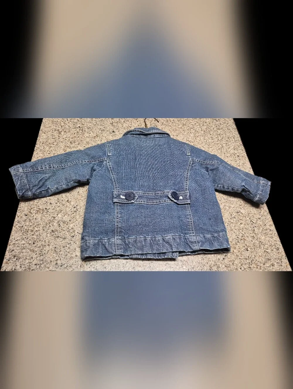 ​Baby Gap Toddler Girl Denim Peacoat Jacket 18-24 Month Quilted Pink Plaid Lined